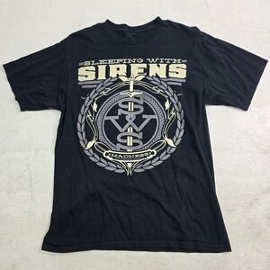 Sleeping With Sirens Band Tour "Madness" Sword Seal Black T-Shirt Men's Size S